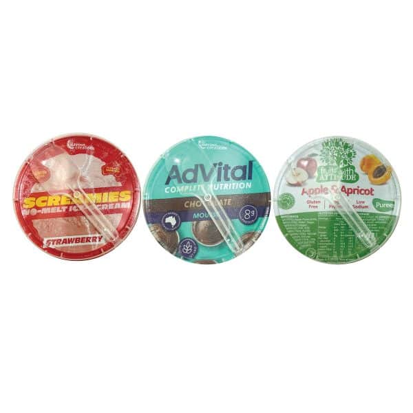 Flavour Creations Round Cup Lid with Spoon - Dysphagia - Flavour Creations