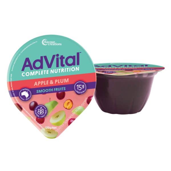 AdVital On The Go Range2 - Apple and Plum Nutritionally Complete Smooth Fruits - Flavour Creations