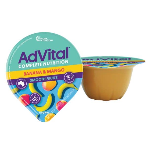AdVital On The Go Range3 - Banana and Mango Nutritionally Complete Smooth Fruits - Flavour Creations