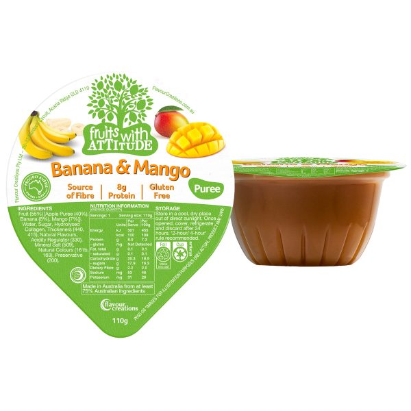 Banana and Mango Pureed Fruits with Attitude