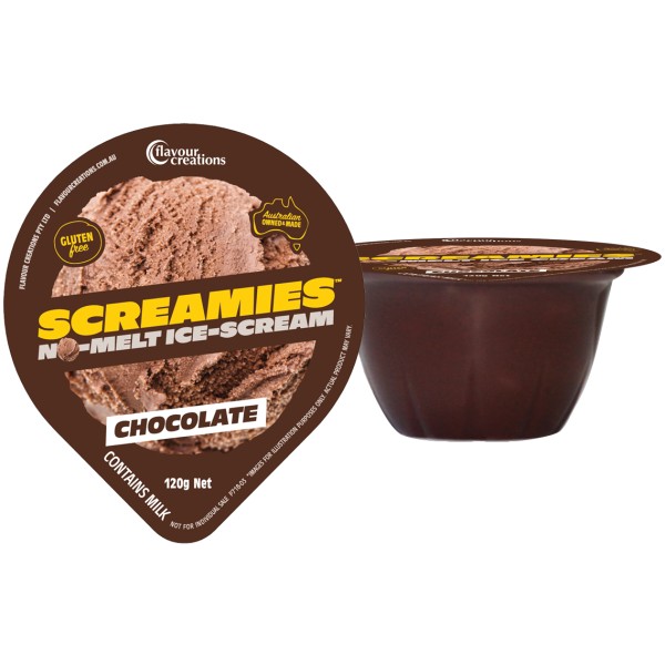 Screamies Classic Chocolate - Chocolate SCREAMIES No-Melt Ice-Scream - Flavour Creations