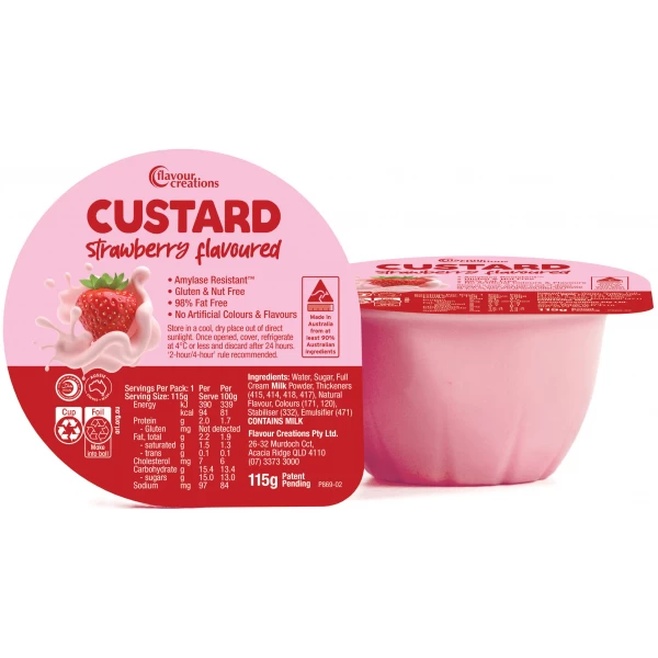 Flavour Creations Strawberry Flavoured Custard