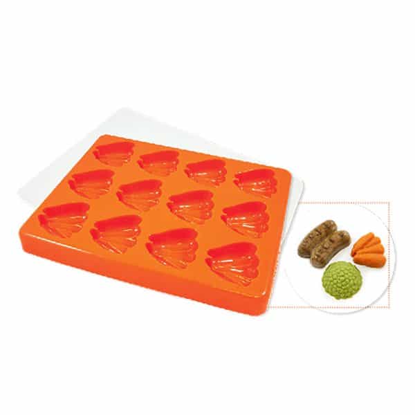 Puree Food Molds Silicone Rubber Broccoli and Cauliflower Mold - 11 1/4L x  9 1/2W x 1H