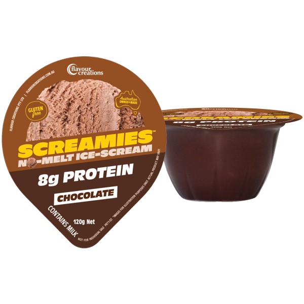 Screamies Protein Chocolate - Chocolate 8g Protein SCREAMIES No-Melt Ice-Scream - Flavour Creations