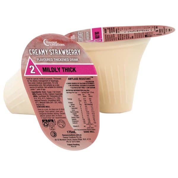 Flavour Creations Creamy Strawberry Thickened Supplement Level 2 - Creamy Strawberry Flavoured Thickened Drink - Flavour Creations