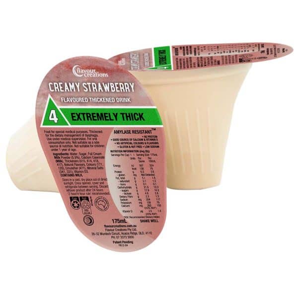 Flavour Creations Creamy Strawberry Thickened Supplement Level 4 - Creamy Strawberry Flavoured Thickened Drink - Flavour Creations