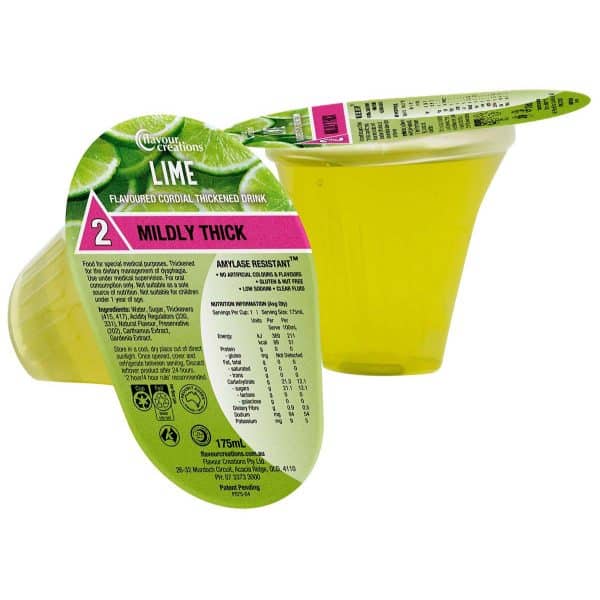 Flavour Creations Lime Flavoured Thickened Cordial Drink Level 2