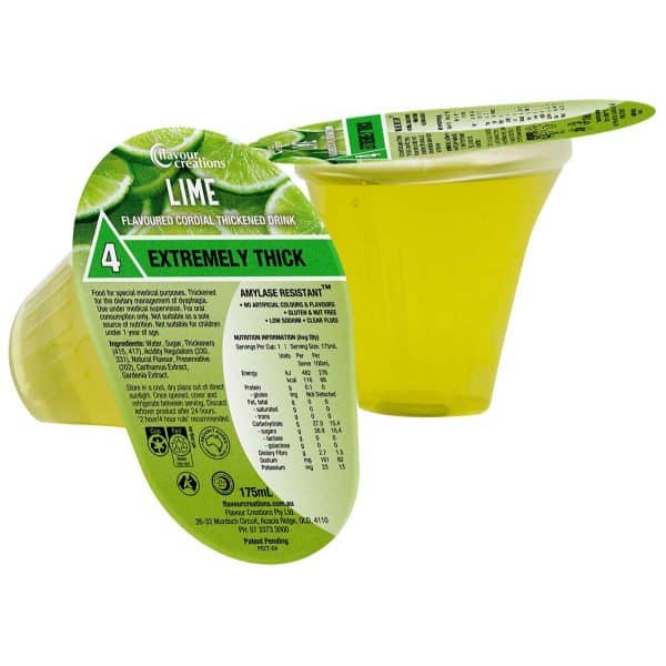 Flavour Creations Lime Flavoured Thickened Cordial Drink Level 4