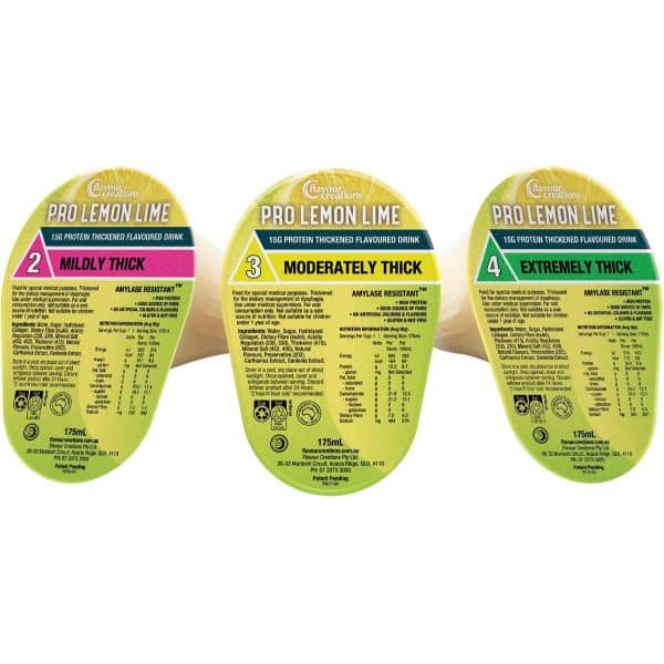 Flavour Creations Pro Lemon Lime Flavoured Thickened Supplement All Levels