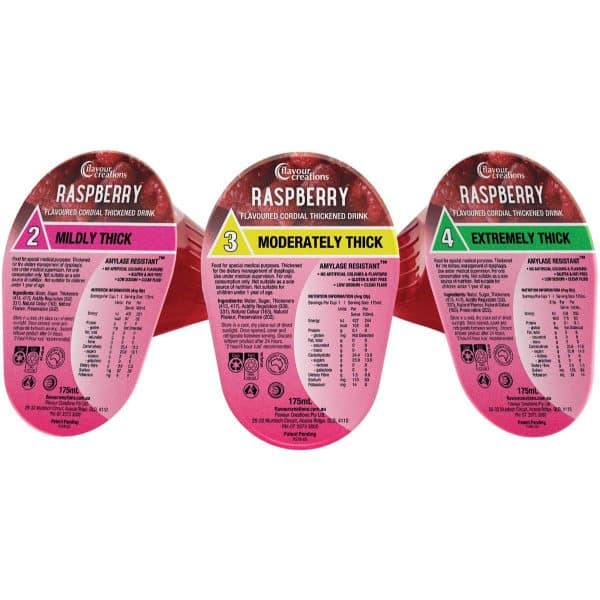 Flavour Creations Raspberry Flavoured Thickened Cordial Drink All Levels