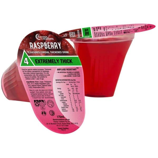 Flavour Creations Raspberry Flavoured Thickened Cordial Drink Level 4