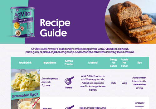 AdVital Single Recipe Guide