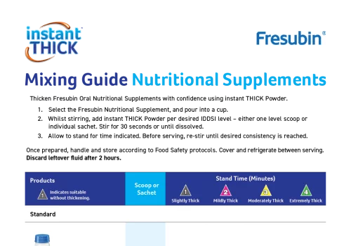 Instant THICK Mixing Guide - Fresubin Supplements Thumbnail
