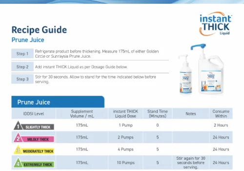 instant THICK Liquid Recipe Guide – Prune Juice